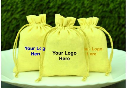 Plain Cotton Drawstring Pouches