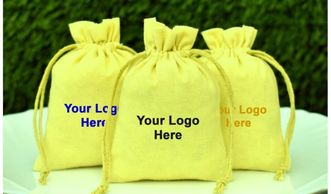 Plain Cotton Drawstring Pouches