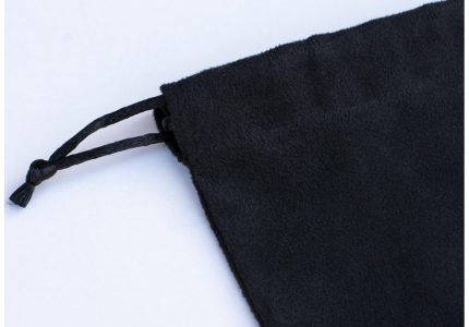 Suede custom drawstring bags