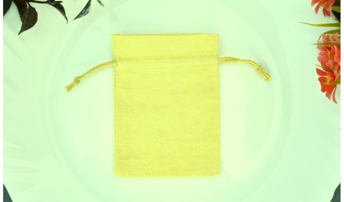 plain cotton drawstring pouches